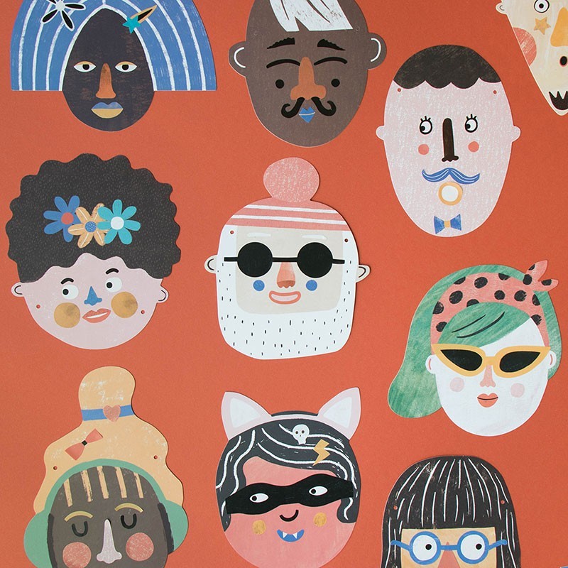 Creative activity with stickers